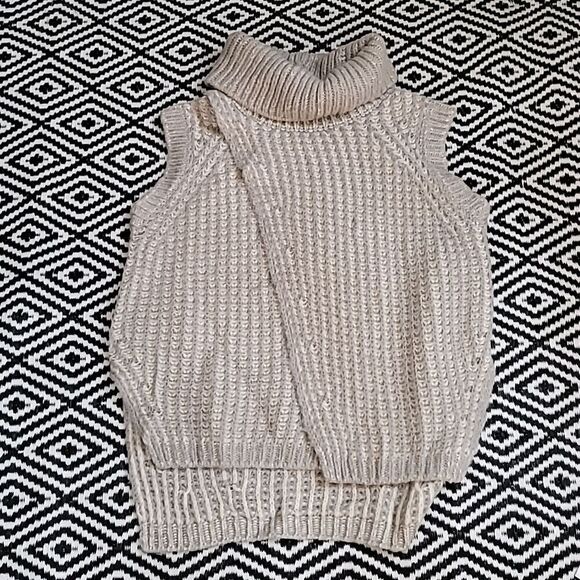 3.1 Phillip Lim Fisherman  Chunky Rib Cowl Neck Sleeveless Sweater - Picture 9 of 11